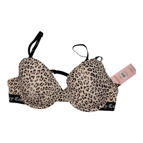 Juicy Couture leopard print padded push up bra size 38C  NWT - Picture 1 of 7
